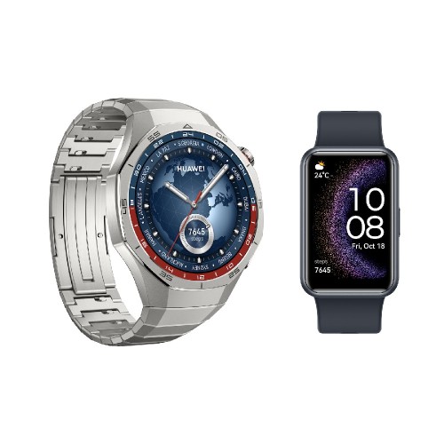 SMARTWATCH HUAWEI GT 5 PRO 46MM (55020DKBFIT) TITANIUM & WATCH FIT SE